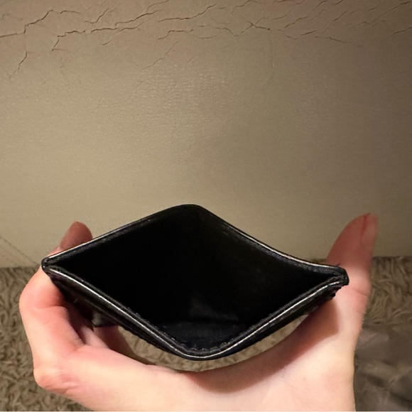 Tory Burch Black Card Case with Gold Logo - Picture 3 of 4